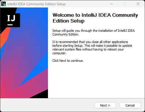 JetBrains InteliJ IDEA installation step