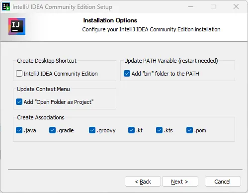 JetBrains InteliJ IDEA installation step